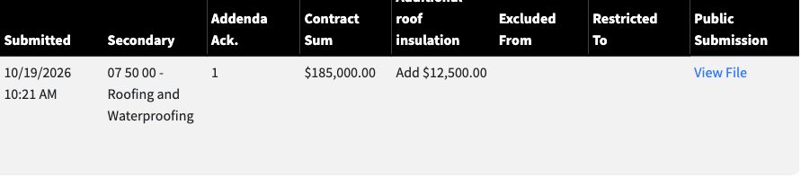 The example shows a posted trade amount and public submission file.